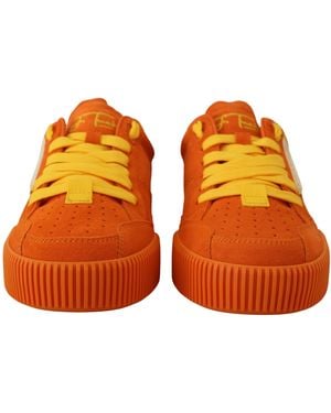 Dolce & Gabbana Leather P.J. Tucker Trainers Shoes Suede - Orange