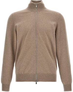 Brunello Cucinelli Zip Cardigan - Brown