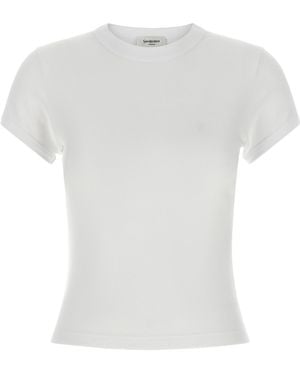 Saint Laurent Cotton T-Shirt - White