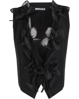 ROTATE BIRGER CHRISTENSEN Flower Waistcoat - Black