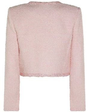 Self-Portrait Self Portrait Bouclé Short Jacket - Pink