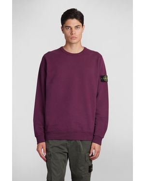 Stone Island Sweatshirt In Viola Cotton - Purple