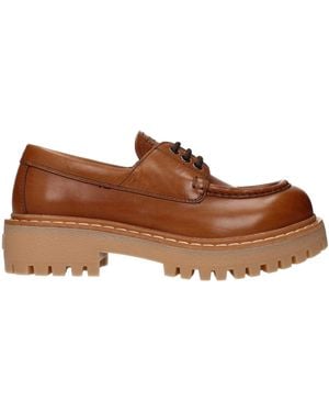 Prada Leather Oxfords And Derbies Shoe - Brown