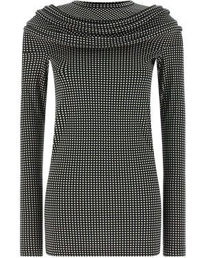 Junya Watanabe Junya Watanabe Polka Dot Cotton Jersey Tunic - Black