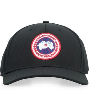 Canada Goose Arctic Disc Logo Baseball Cap Polyester Hat - Black