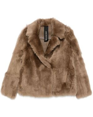 Blancha Light Sheepskin Jacket - Brown