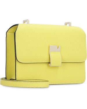 Valextra Nolo Mini Leather Crossbody Calfskin Shoulder Bags - Yellow