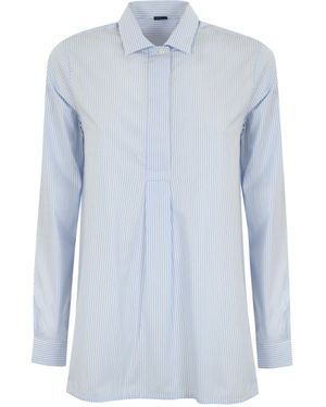 Fay Regular Striped Cotton Shirt - Blue