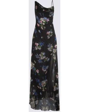 Blumarine Silk Maxi Dress - Black