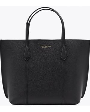 Tory Burch Leather Perry Tote Bag - Black
