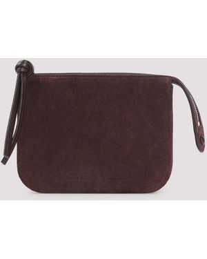 Phoebe Philo Pocket Gig Suede Leather Bag - Brown