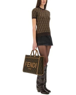 Fendi Ff Pattern Top - Brown