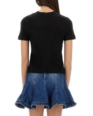 MSGM Msgm Slim Fit Cotton T-Shirt - Black