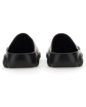 Moschino Rubber Teddy Sole Mules Ethylene Vinyl Acetate Sandal - Black