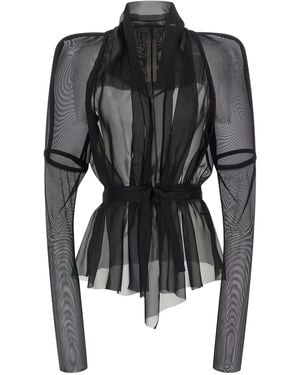 Rick Owens Silk Full-Length Jacket Clothing - Black