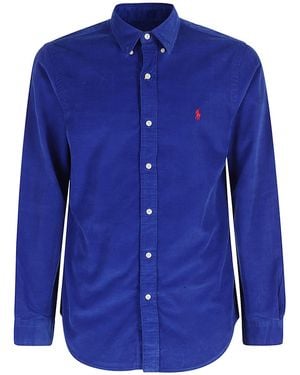 Polo Ralph Lauren Camicia Velluto Costine Slim - Blue