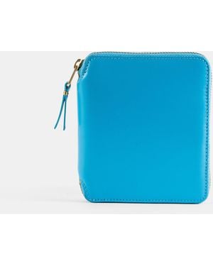 Comme des Garçons Medium Zipped Leather Wallet Small Goods - Blue