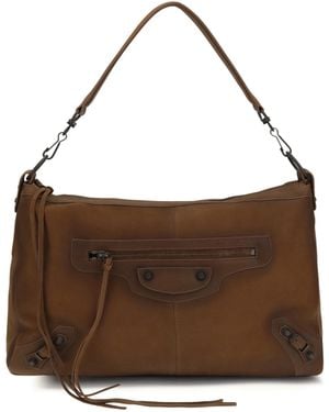 Balenciaga Medium Le City Shoulder Bag Lambskin - Brown