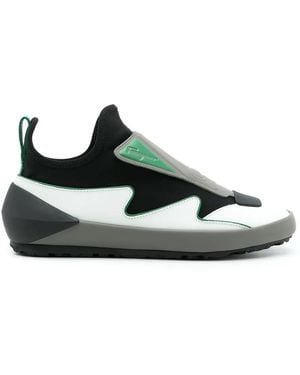 Ferragamo Ferragamo Colourblock Slip-On Trainers - Green