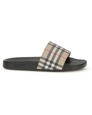 Burberry Rubber Slides Shoe - Black