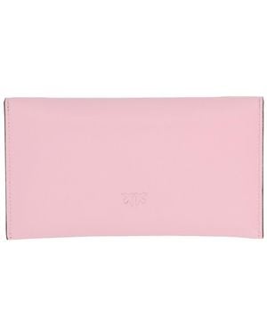 Pinko Shoulder Bag Con Logo Cow Leather - Pink