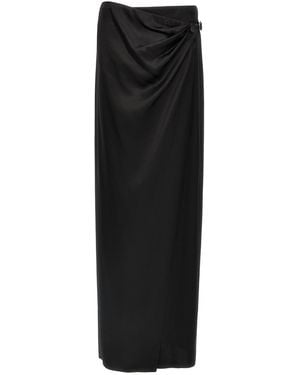 Tom Ford Maxi Wrap Skirt With Belt Detail - Black