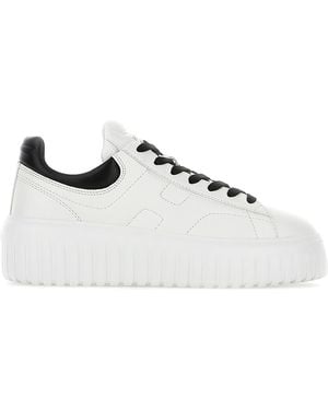 Hogan Nappa Leather H-Stripes Trainers - White