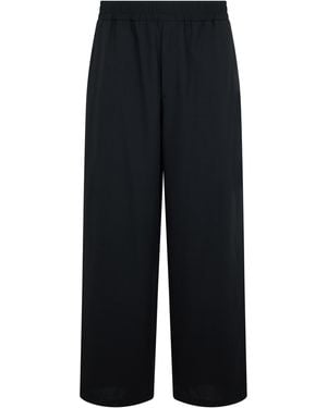 Ami Paris Tailored Trousers With Elastic Waist Virgin Wool - Blue