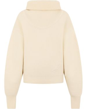 Jacquemus Jumper High-Neck Wool-Cashmere - Natural
