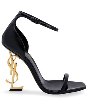Saint Laurent Opyum 110 Patent Leather Sandals - White