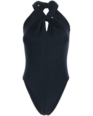 FEDERICA TOSI One-Piece Swimsuit One Piece With Shaped Details Polyamide Elastane Beachwear - Blue
