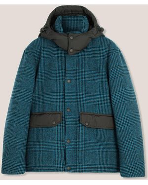 Doppiaa Aangoon Checked Down Jacket - Blue