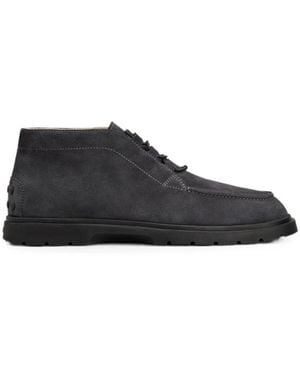 Tod's Suede Trainers With Gommino Detail Calf Trainers - Black