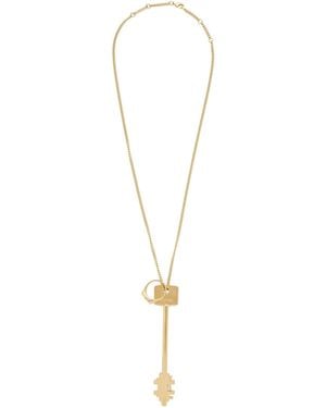 Rabanne Tone Key Pendant Necklace - White