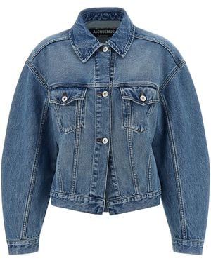 Jacquemus La Veste De-Nimes Jacket Cotton Down Jacket, Parka, Casual - Blue