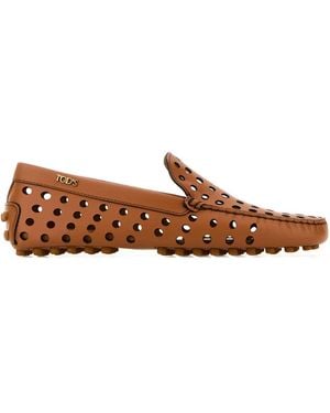 Tod's Caramel Leather Loafers - Brown