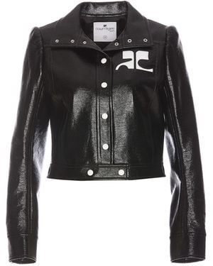 Courreges Reedition Vinyl Jacket - Black