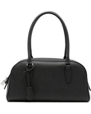 The Row Tote Bag Soft Margaux Leather - Black