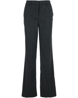 Le Plain Pants With Damask Effect - Black