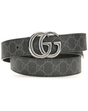 Gucci Calf Leather Bos Taurus Regular Belt - Grey