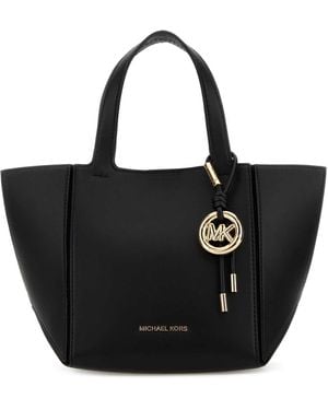 Michael Kors Leather Jordi Handbag - Black