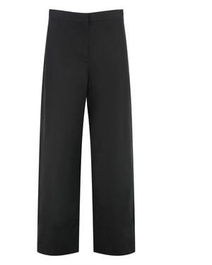 TOTEME Trousers Wide-Leg Cotton - Black
