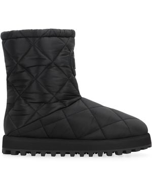 Dolce & Gabbana Quilted Nylon Winter Boots Polyamide - Black