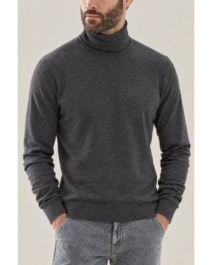 Brunello Cucinelli Volcano Wool Silk Turtleneck Clothing - Grey