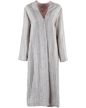 forte_forte Light Natt Lurex Duster Coat - Grey