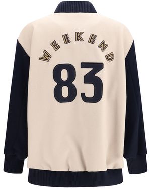 Weekend by Maxmara Oversized Bomber Double Wool Jacket - Black