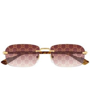 Gucci Gucci Eyewear Gg1221S004 Gg1221S Rimless Sunglasses - Brown