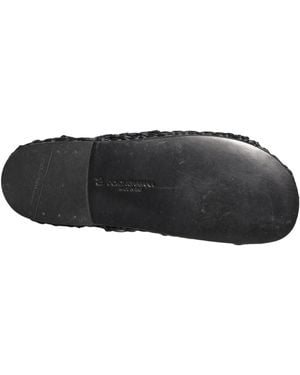 Dolce & Gabbana Straw Raffia Slides Sandals Flats Shoes - Black