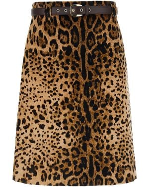 Max Mara Skirt Falange Velvet Cotton - Natural