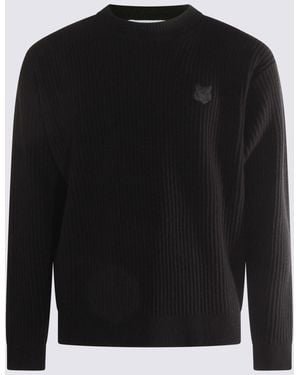 Maison Kitsuné Wool Knitwear - Black